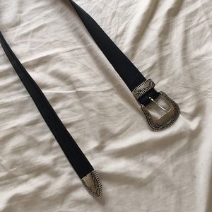 Western leather belt